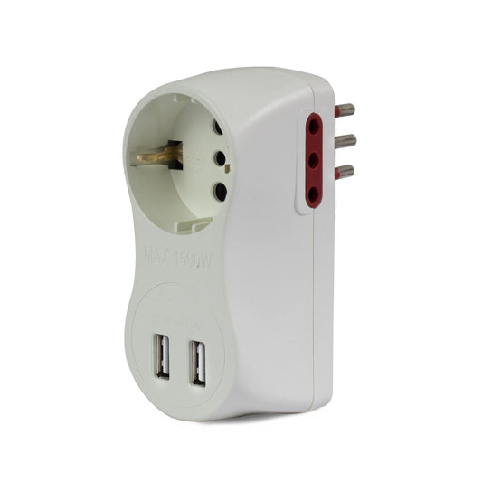 ADAPT. SCHK + 2TCTE 3L A FICHA + 2 USB