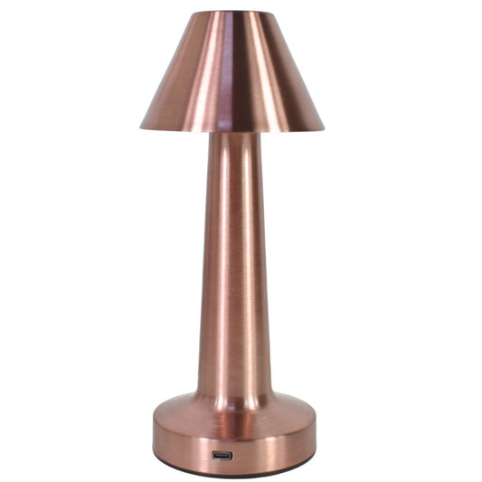 Lámpara de escritorio recargable digital rosa gold 24cm