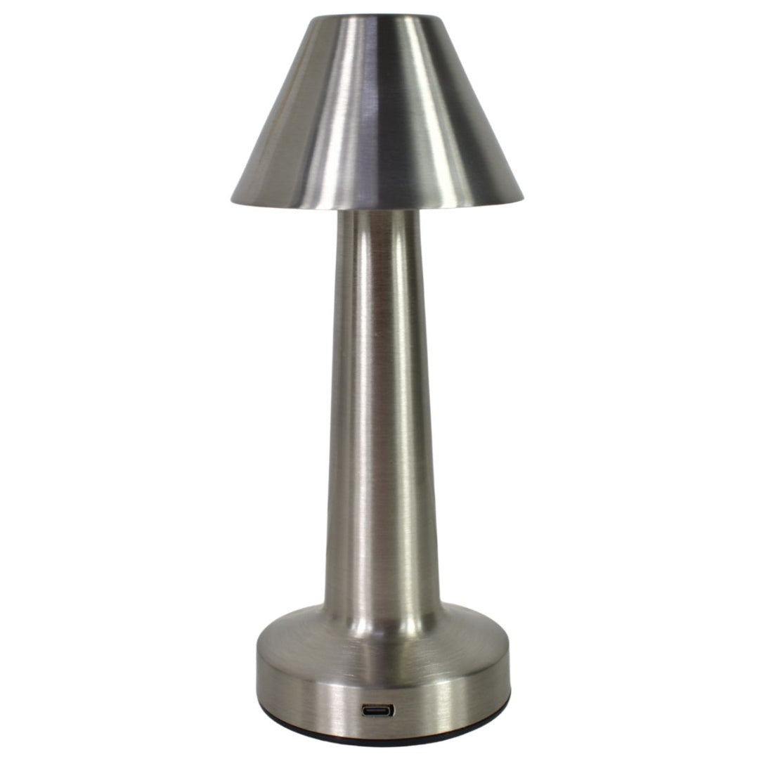 Lámpara de escritorio recargable digital rosa gold 24cm